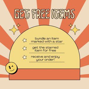 GET FREE ITEMS!!! BUNDLE AND GET ⭐ ITEMS FOR FREE